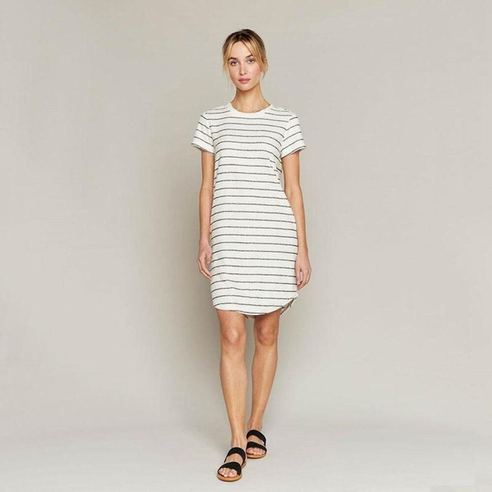 Thread & Supply Cream White Striped Midi Dress